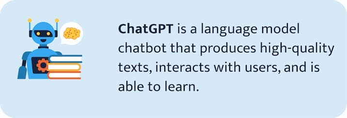The picture contains an explanation of what ChatGPT is.