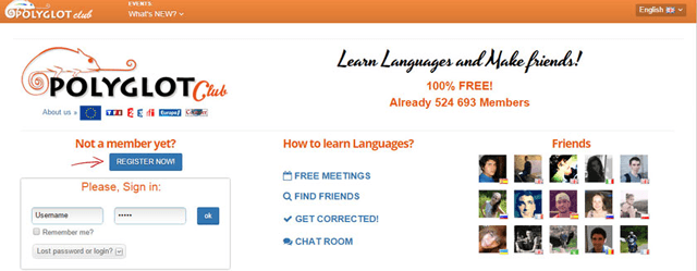 Polyglot Club - language exchange social network.