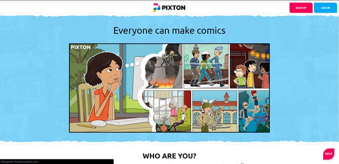 Pixton website screenshot.