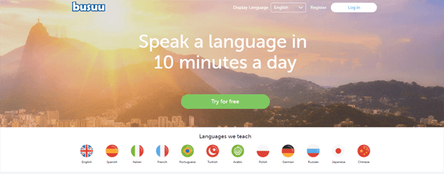 Busuu.com - free lessons and language learning app.
