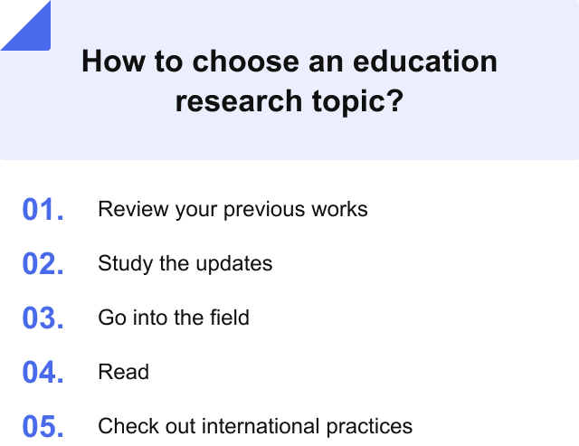 research topic for education