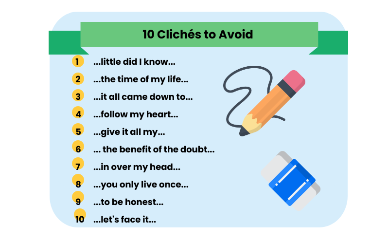 10 Cliches to avoid.