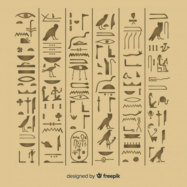 Ancient egypt hieroglyphics.