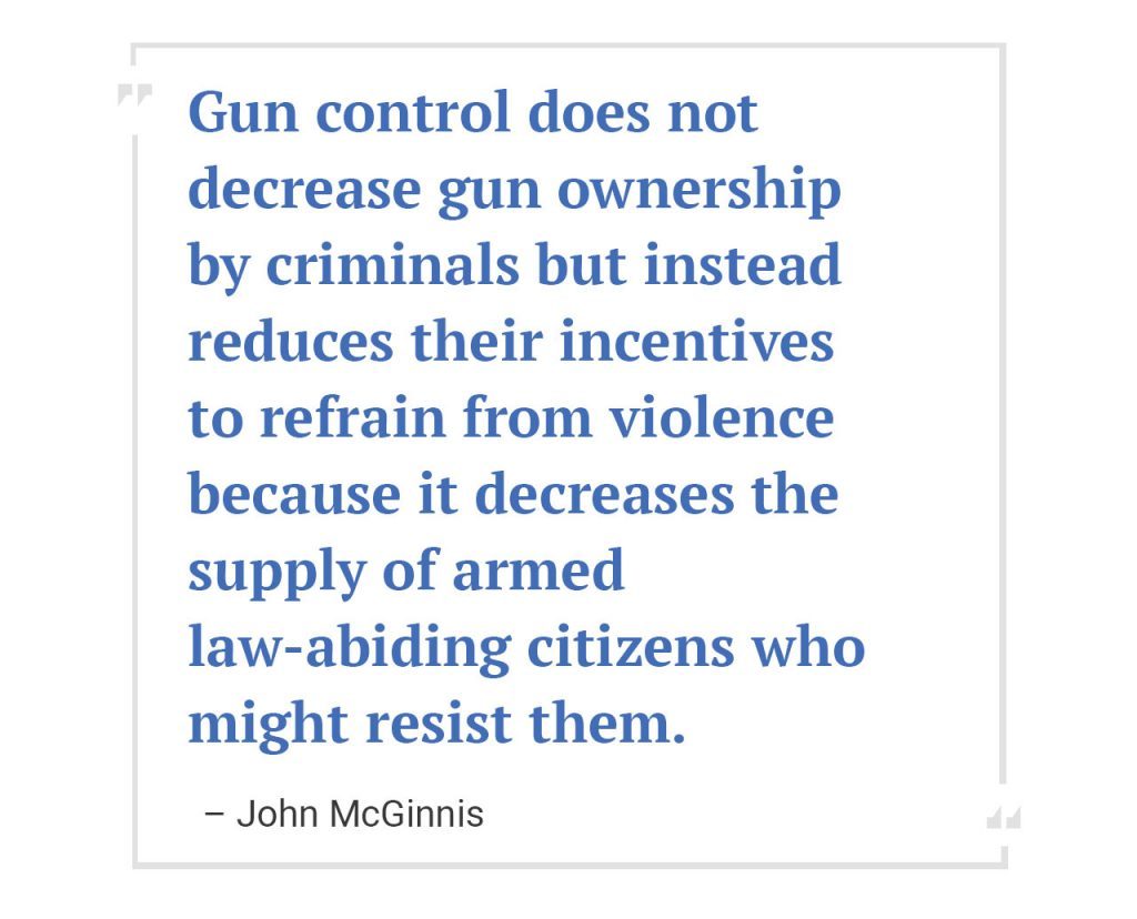 thesis statement against gun control