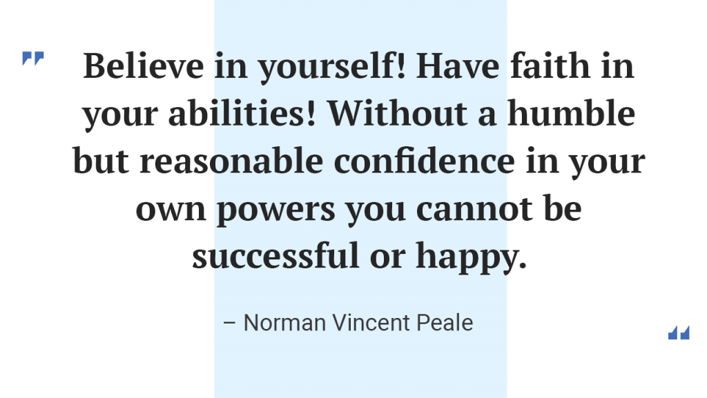 Norman Vincent Peale quote.