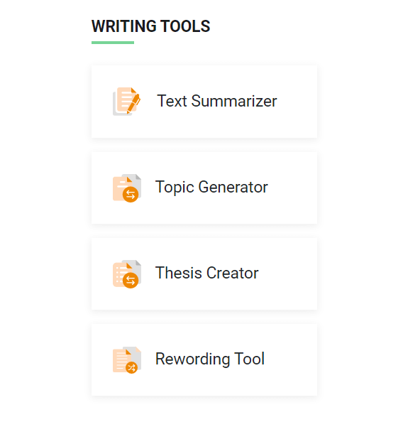 Writing tools.