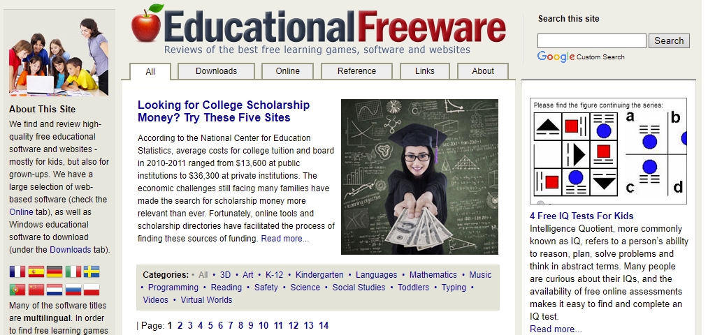 Educational Freeware Screenshot.