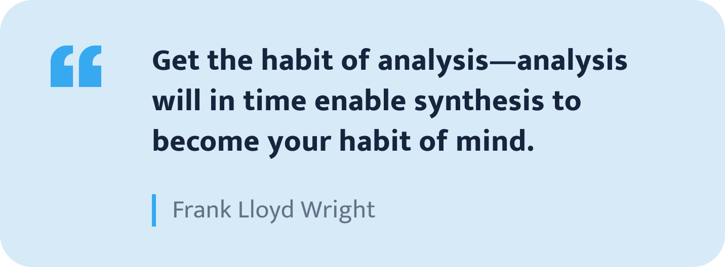 Frank Lloyd Wright quote.