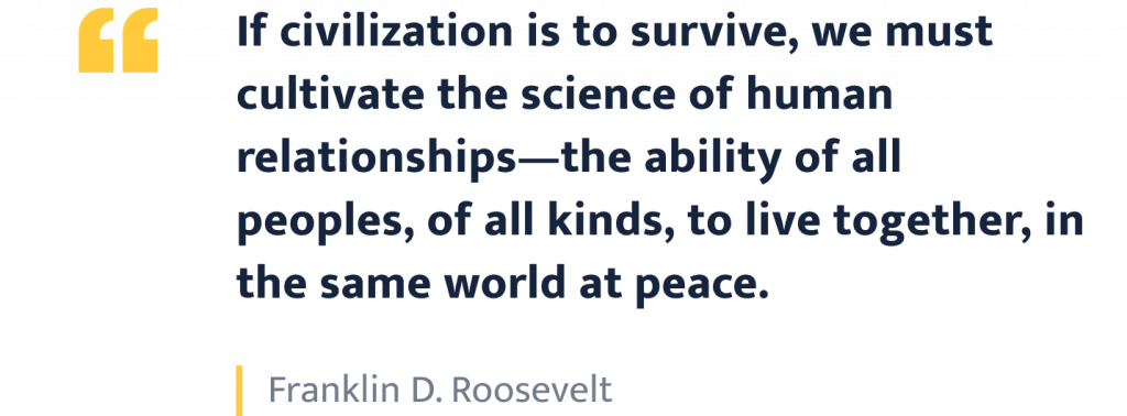 Franklin D. Roosevelt quote.