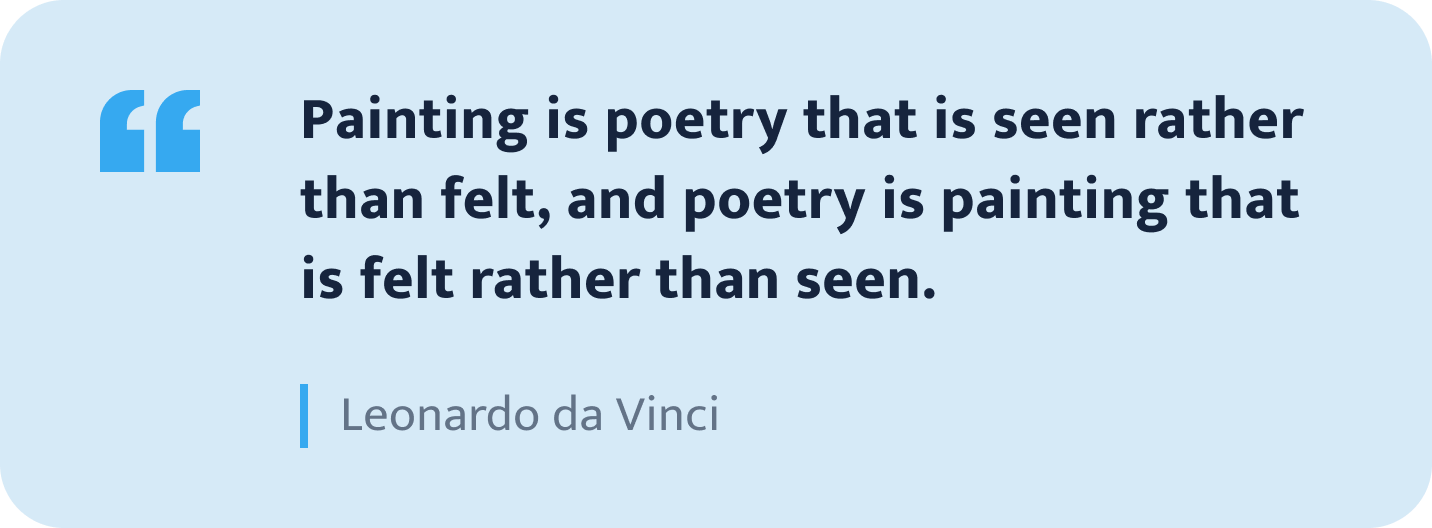 Leonardo da Vinci quote.