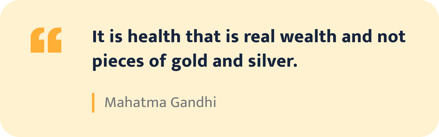 Mahatma Gandhi quote.