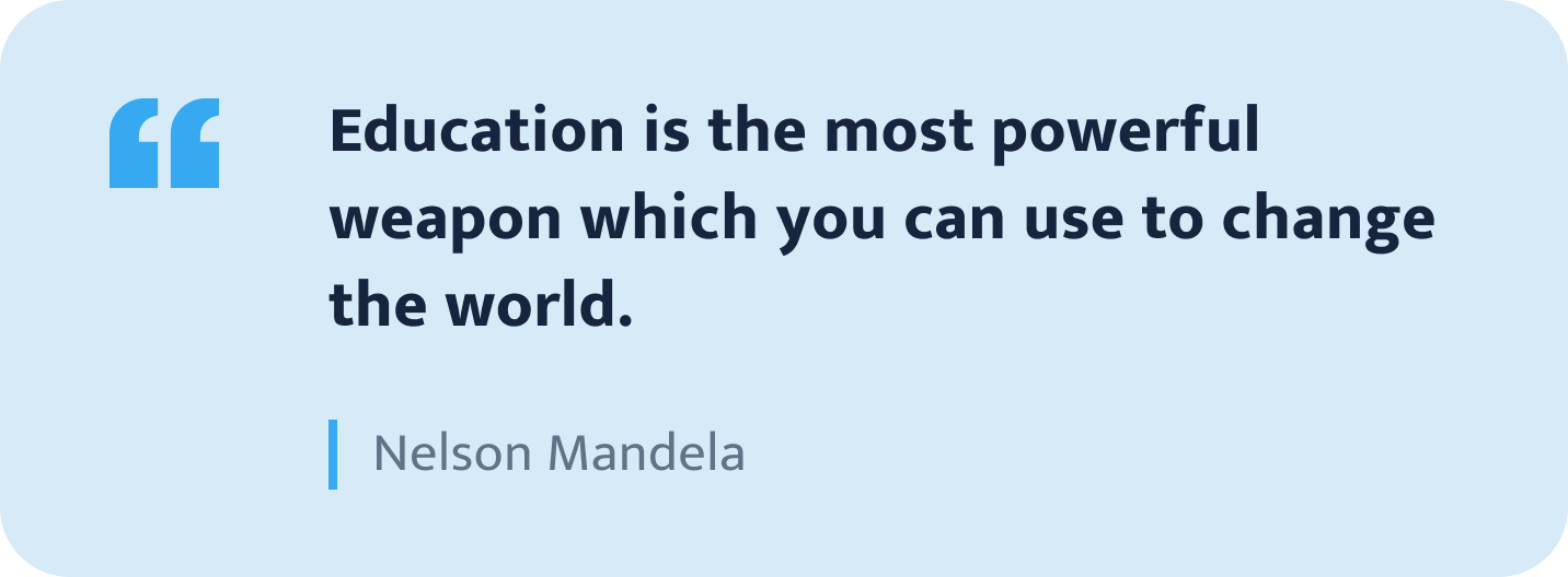 Nelson Mandela quote.