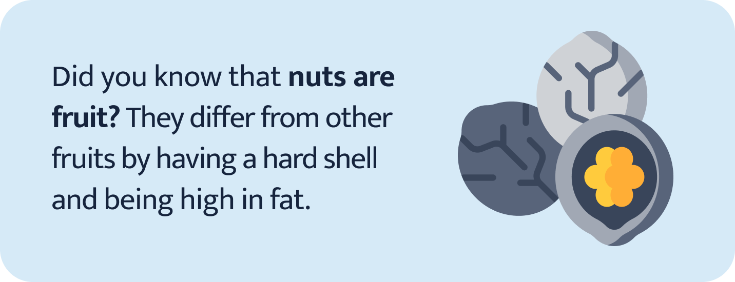 "Nuts are fruit" fact