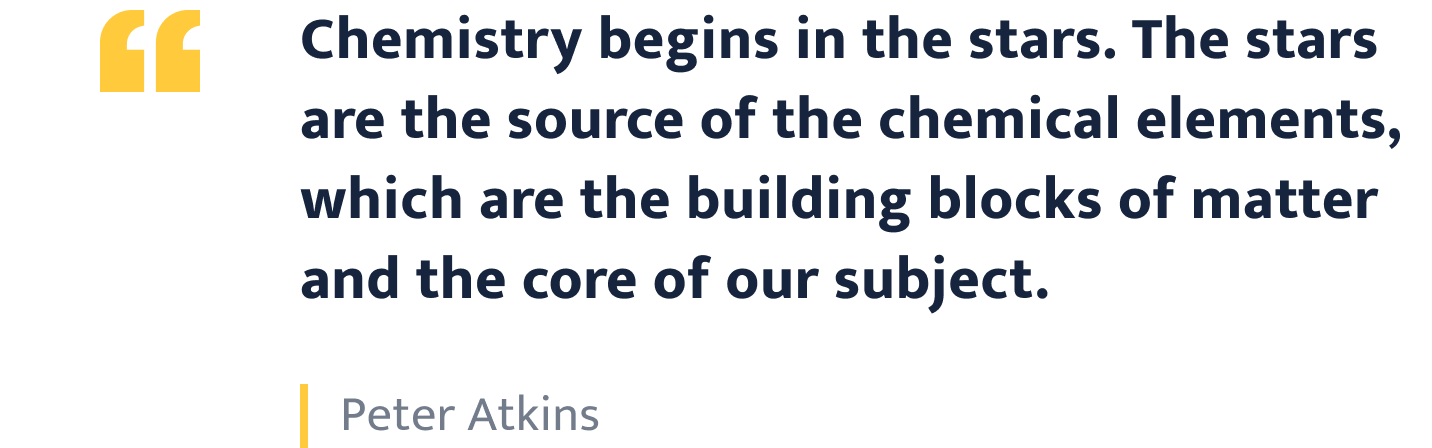 Peter Atkins quote.