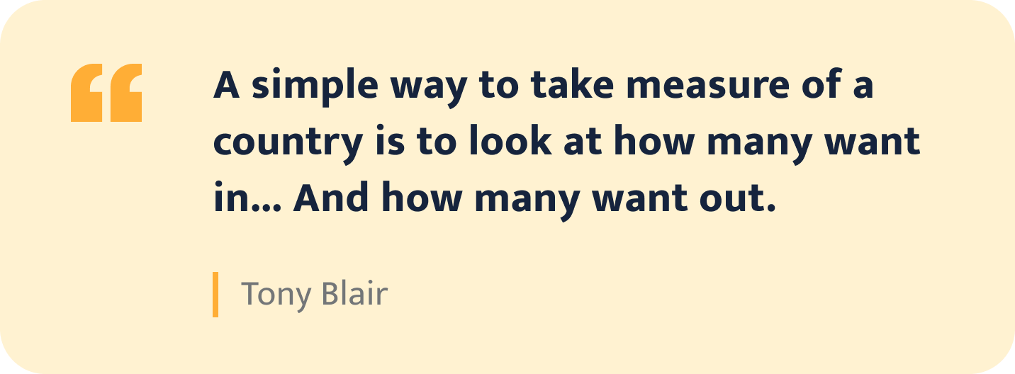 Tony Blair quote.