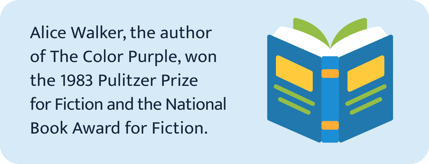 Alice Walker won Pulitzer prize.
