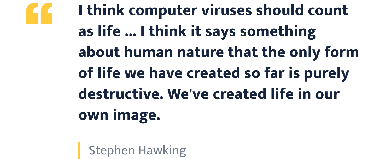 Stephen Hawking quote.