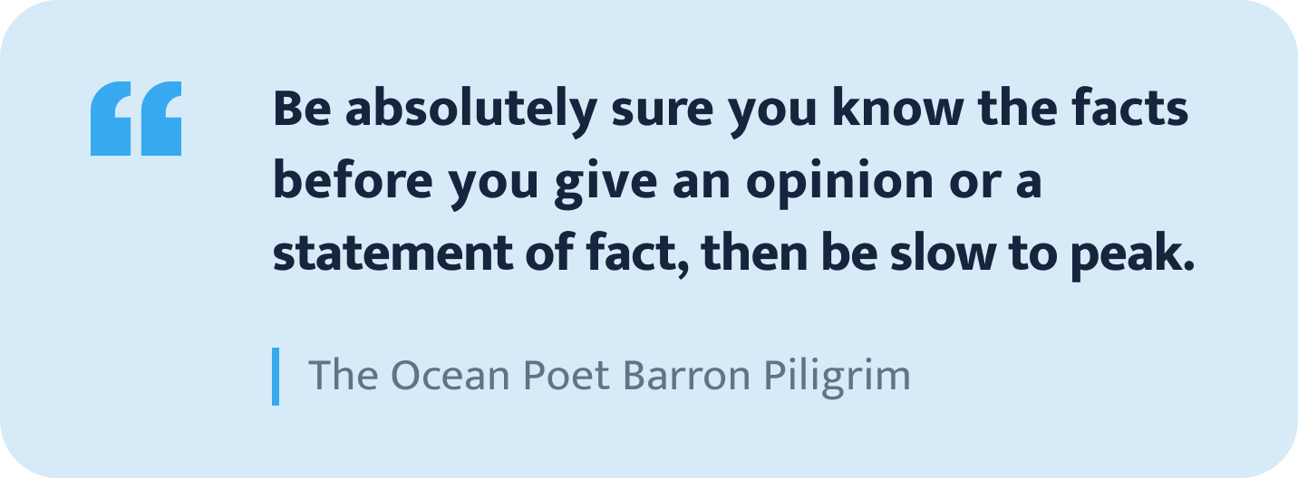 The Ocean Poet Barron Piligrim.
