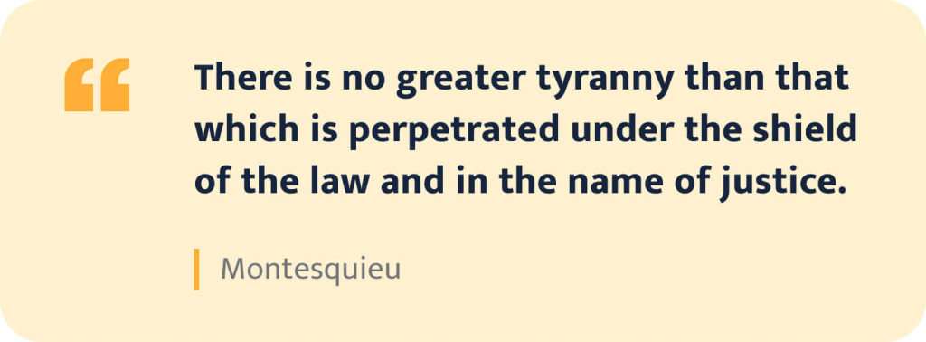 Montesquieu quote.