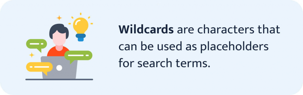 The picture explains what a wildcard is.