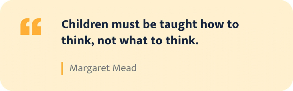 The picture shows a quote by Margaret Mead.