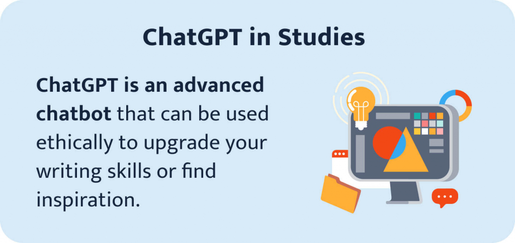 The picture explains what ChatGPT is and how it can be used in studies.