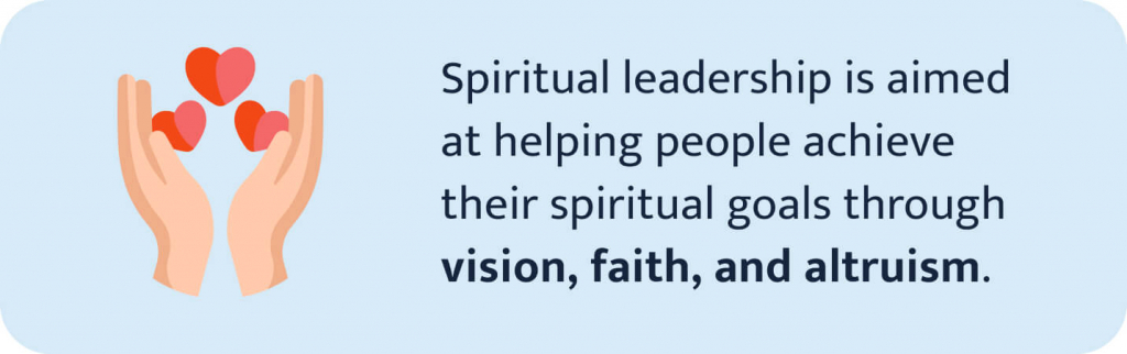 The picture explains the meaning of spiritual leadership.