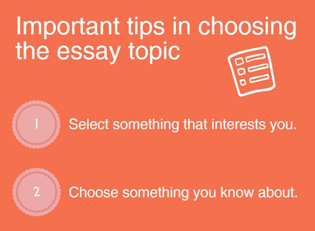 Choosing a good essay topic