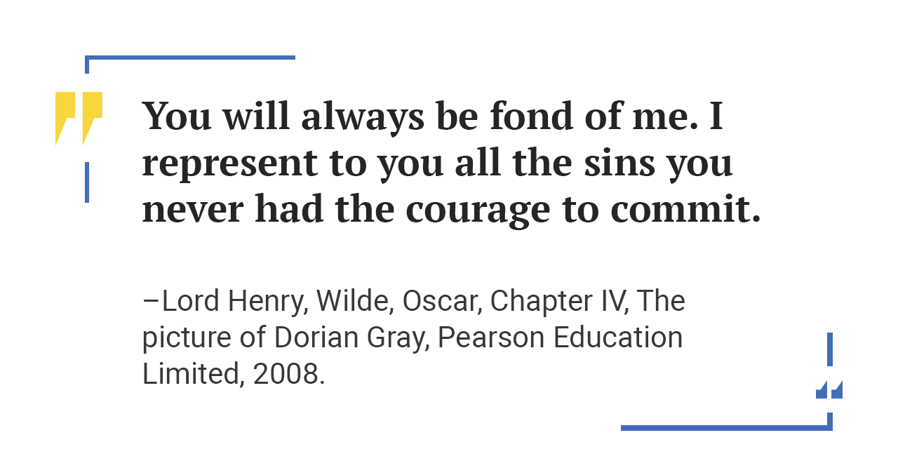 Lord Henry, Wilde, Oscar, Part 11, Chapter 1, The picture of Dorian Gray, Pearson Education