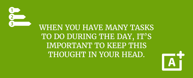 Set your priorities