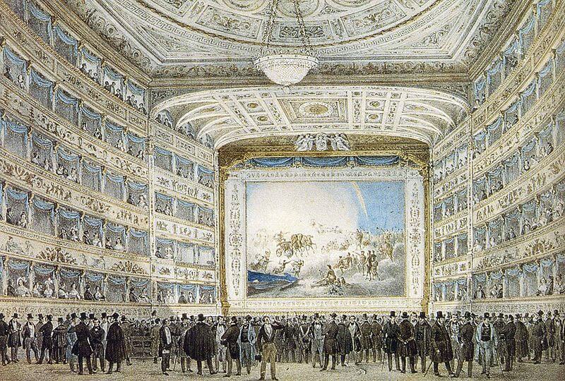 Interior of La Fenice in 1837 Original at Museo Correr Interior of La Fenice in 1837 Original at Museo Correr