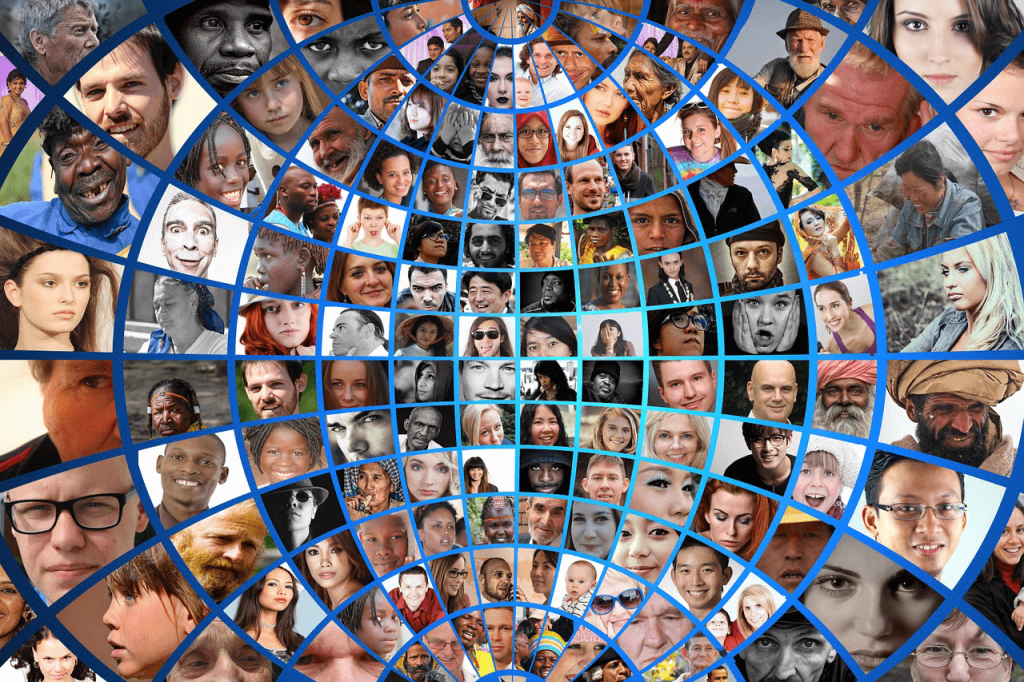 Intercultural photo collage